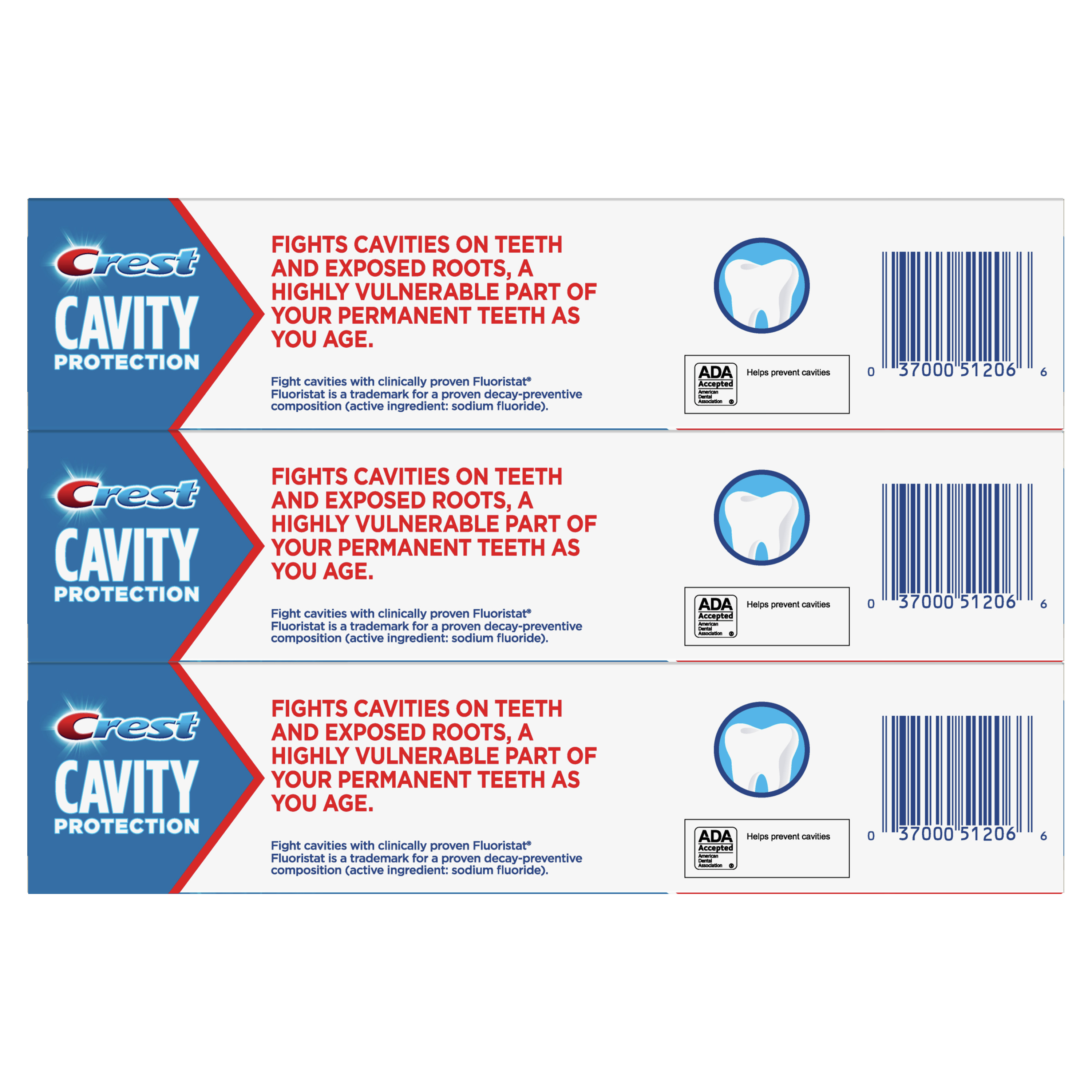 Crest Cavity Protection Toothpaste, Regular Paste, 5.7 oz, 3 Pack - image 2 of 7
