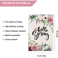 thumbnail image 2 of Hello Spring Floral Garden Flag 12.5 x 18 Inch Welcome Decorative Double Sided Burlap Flag For Spring Summer Farmhouse Yard Seasonal Decor, 2 of 6