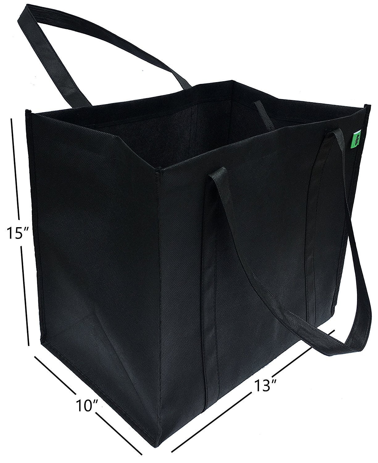 5 Pack, Black Extra Large & Super... Reusable Grocery Bags Hold 40+ lbs