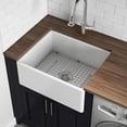 thumbnail image 5 of Ruvati 23-inch Fireclay Farmhouse Kitchen Laundry Utility Sink Single Bowl, 5 of 6