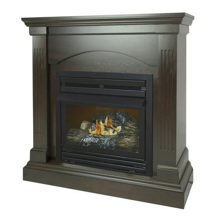 Pleasant Hearth 36 in. Natural Gas Compact Tobacco Vent Free Fireplace System 20,000 BTU