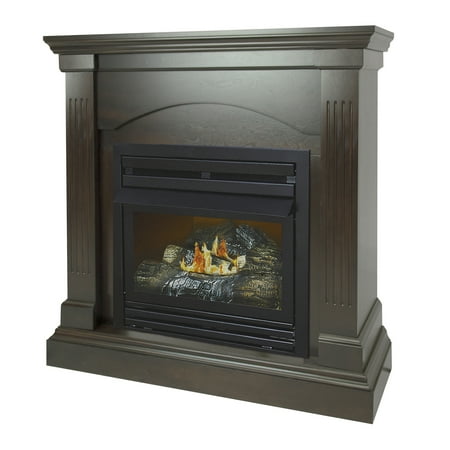 Pleasant Hearth 36 in. Liquid Propane Compact Tobacco Vent Free Fireplace System 20,000