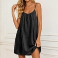 thumbnail image 5 of Backless Cami Dress for Women Short Mini Backless Dress Sleeveless Cami Lounge Dress Above Knee House Dress, 5 of 7