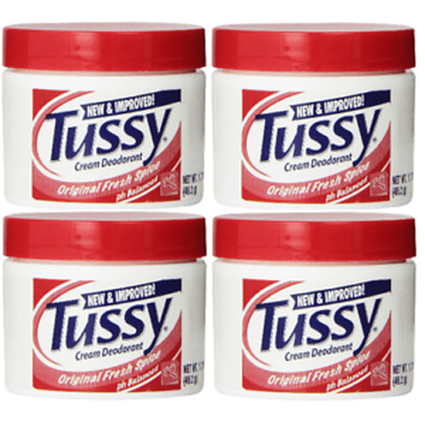 Tussy Deodorant Cream Original, Fresh Spice 1.70 Oz (4 Pack)