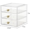 thumbnail image 2 of Caja organizadora de maquillaje AJIODA con 3 cajones acrílicos, 2 of 7