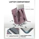 thumbnail image 3 of Mochila de viaje ECOHUB para mujer de 30 litros con carga USB, color rosa, 3 of 8