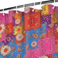 thumbnail image 3 of Pioneer Flower Floral Print Pattern Shower Curtain 36"x72", Bathroom Decorative Shower Curtain Set with 12 Hooks, Waterproof Washable, 3 of 6