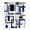 Blue, variant on Curtains 63 Inch Length 2 Panels, Red Black Geometric Grommets Window Treatment Curtain, Farmhouse Minimalist Abstract Art Thermal Curtains Drapes for Living Room/Bathroom
