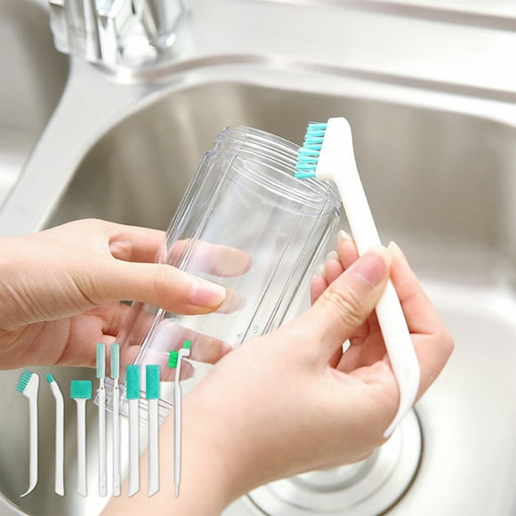 8 Piece Cup Brush Decontamination Bottle Swipes Slot Gaps Cleaning Brush Set Multi-function Portable Pacifier Brush
