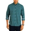 Nautica Mens Woven Plaid Casual Shirt Green XS