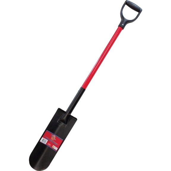 Bully Tools Drain Spade 82535 with Fiberglass D-Grip Handle - 14 in Blade Width