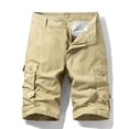 thumbnail image 1 of Lenago Plus Size Mens Cargo Pants Fashion Men's Pocket Zipper Buttons Solid Leisure Time Tooling Short Pants Slim-Fit Stretch Cargo Pants on Clearance, 1 of 4