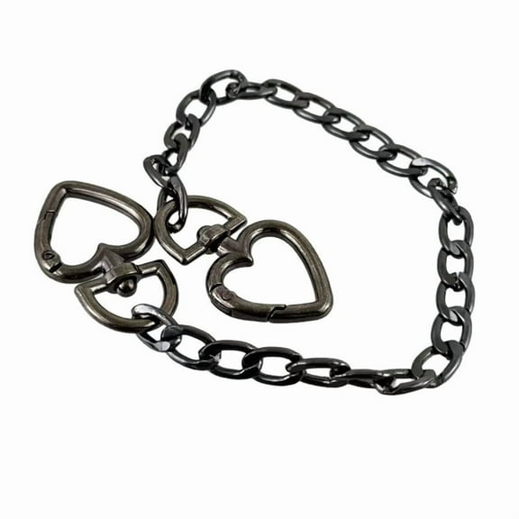 Antique 32cm Bag Chain Strap Extender Heart Shape Buckle Replacement Chain For Handle Bag Handbag DIY Accessories Hardware