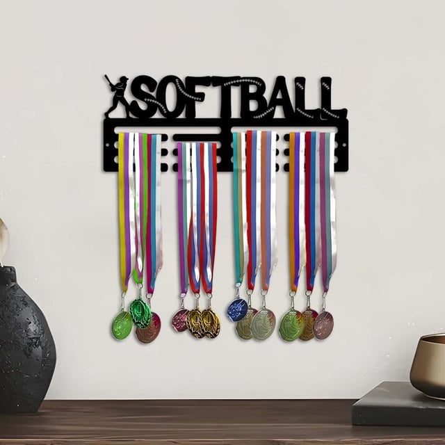 Colgador de exhibición de medallas, organizador de medallas, decoración de pared versátil, fácil de instalar, estante para medallas montado en 30x119 cm