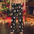 thumbnail image 2 of Top-Kevin Mens Christmas Pajama Pants,Christmas Santa Print Soft Lounge Pants Comfy Pajama Bottoms Drawstring Pockets White For Men, 2 of 7
