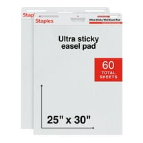 Staples Ultra Sticky Wall Easel Pad 25" x 30" 30 Sheets/Pad 2 Pads/Pack (ST62841)