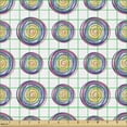 thumbnail image 2 of Ambesonne Geometric Fabric by the Yard Upholstery, Circles in Whirlpool Art, 1 Yard, Multicolor, 2 of 5