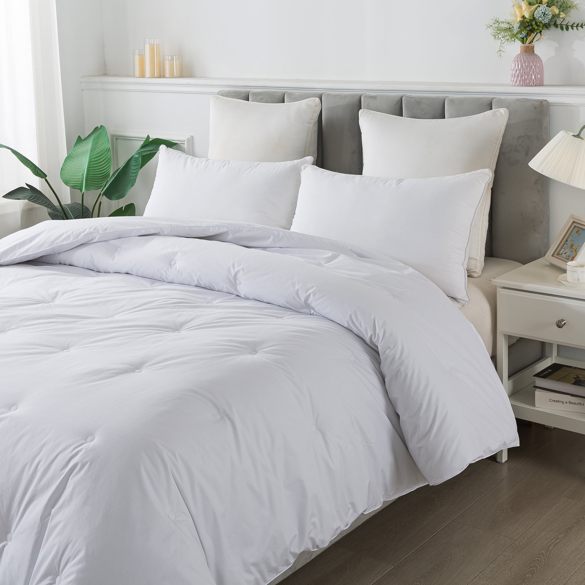 Royal Velvet Tufted Down Alternative Comforter King - White