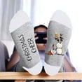 thumbnail image 5 of Womens Crew Socks Women's Christmas Knit Half Socks Christmas Cheer Snowman Print Color Block Letter Thermal Cozy Warm Soft Thick Socks Fall Socks Women C A1 Pairs, 5 of 5