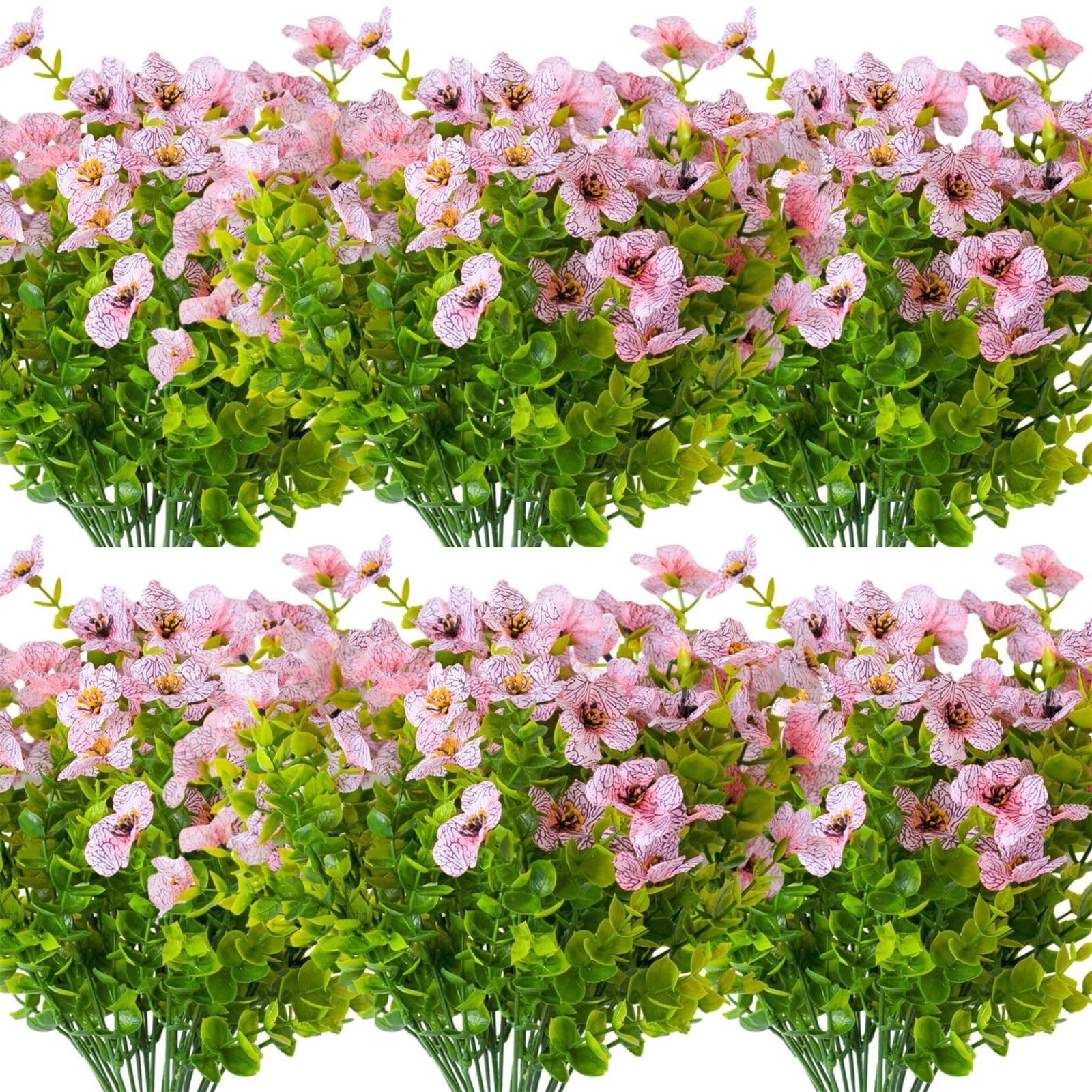 ZTTD Artificial Fake Flowers for Outdoor Spring Decoration, 2 Bundles Faux Silk Colorful Daisies UV Resistant Realistic for Outside Porch Patio Home Yard Garden Planters Pots Window Box