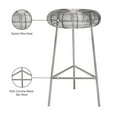thumbnail image 2 of Meridian Furniture Tuscany Rich Silver Metal Bar Stool, 2 of 7