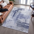 thumbnail image 6 of Addison Rugs Mayfield Premium Machine Washable Transitional Squares Denim Rectangle Rug, 9' x 12', 6 of 6