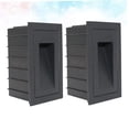 thumbnail image 3 of OFFIGAM 2Pcs LED Step Lights Outdoor Stair Light Waterproof Square Aluminum Alloy Black, 3 of 8