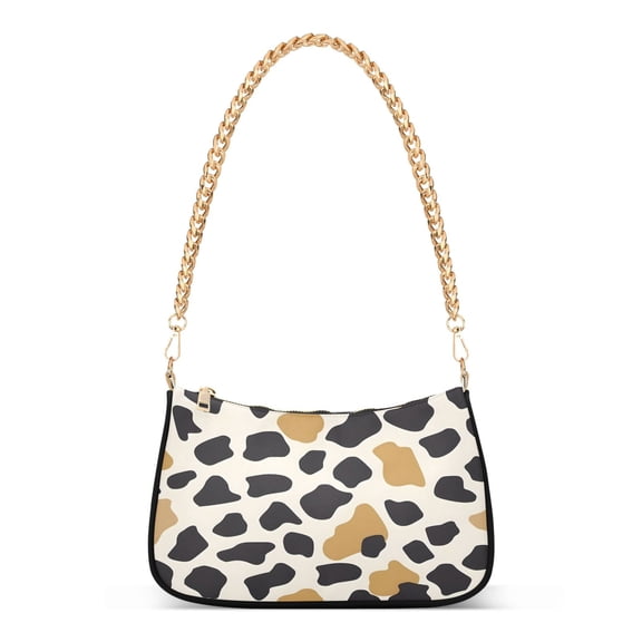 Ryvnso Graffiti Black Womens Chain Shoulder Bag Tote Handbags Clutch Hobo Purse with Zipper for Travel