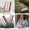 thumbnail image 6 of Compatible with Samsung Galaxy A56 5G Wallet Case, 10 Card Slots & 1 Zipper Coin Pocket & 1 Cash Slot & 1 Cash Pocket & Lanyard & Crossbody Strap & Kickstand & RFID Blocking Phone Case, Pink, 6 of 10
