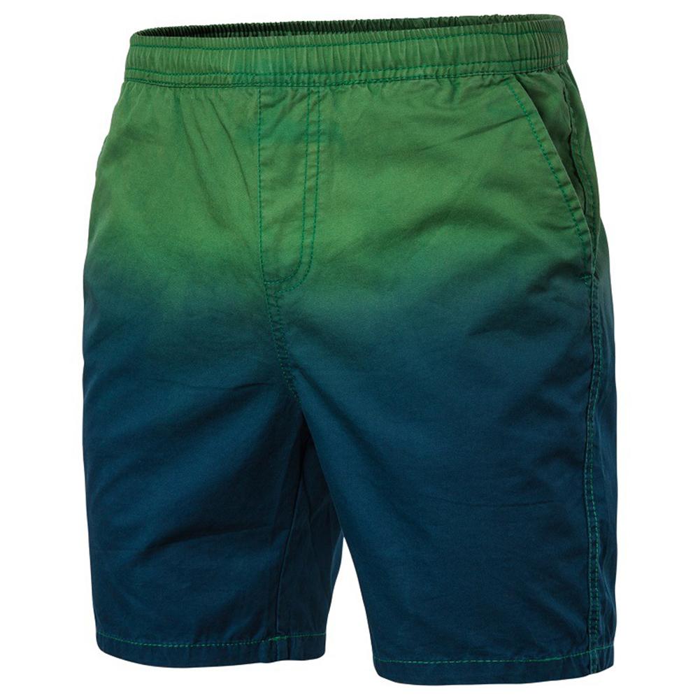 Men Trousers Elastic Waist Hit Color Knee Length Shorts Walmart Canada