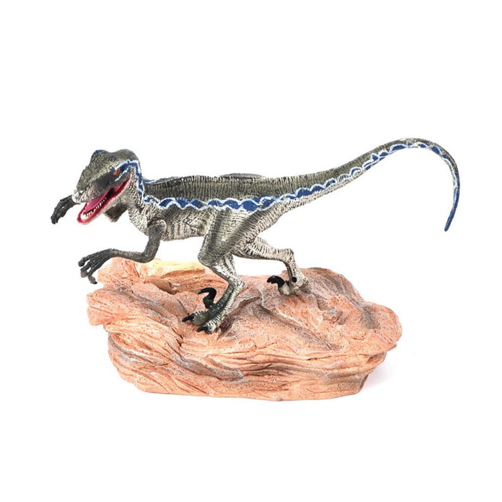 Blue Velociraptor Dinosaur Action Figure Animal Model Toy Collector Gift 