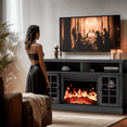 thumbnail image 6 of Electric Fireplace TV Stand for 75″ TVs Fireplace Entertainment Center TV Console Table with 23″ Fireplace, Holds up to 200 lbs, 6 of 11