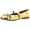 Gold, variant on Little Angel Girls Kammi-191E Heart Pendant Ballerina Flats