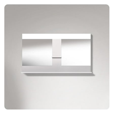 Duravit Ve736101414 Vero 55 1 8 Rectangular Frameless Mirror With Shelves To Center And Below In Terra Decor