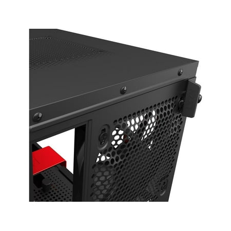 NZXT - H210i Mini ITX Tower Case with Tempered Glass - Red/Matte Black