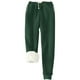 thumbnail image 1 of Pantalones deportivos Prolriy para mujer, con forro cálido, deportivos, de cintura alta, con forro polar, largos y gruesos de invierno para exteriores, color verde militar XXXL., 1 of 5