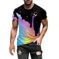 thumbnail image 2 of Azrian Shirt for Men's Fashion Summer Neckline T-shirt 3D Printing Pattern Short Sleeve, 2 of 5