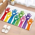thumbnail image 3 of Cartoon Colorful Hands Front Door Rugs 2x3 ft Cute Watercolor Hands with Love Heart Small Rug for Entryway Non Slip Washable Bathroom Door Mat Absorbent Floor Mat for Indoor Entrance, 3 of 9