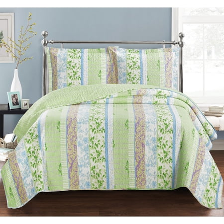 Hayley Oversize Reversible Coverlet Set Wrinkle-Free & Easy Care -King/California King