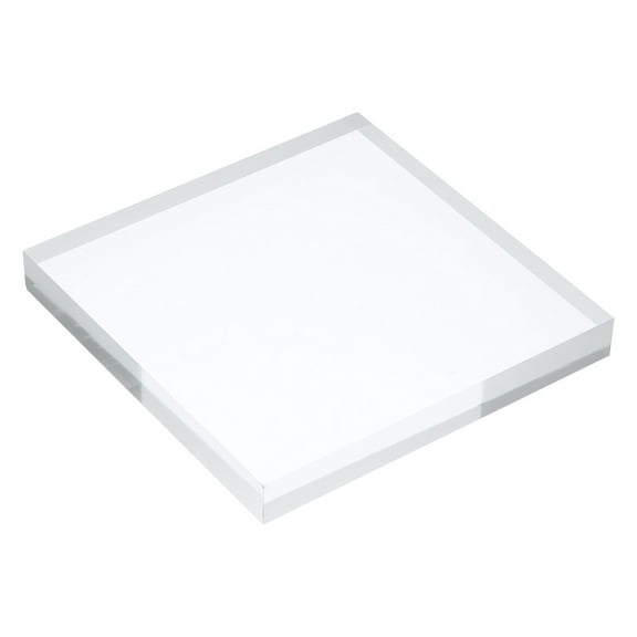 Acrylic Display Stand Base 6x6x0.6 Inch Solid Clear Square Display Riser