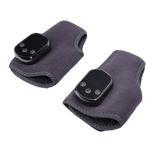 Ankle Rechargeable Ankle Foot Massager with Heat 3 Vibration Modes 5 Temperature Levels Cordless Ankle Heating Pad Gray