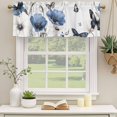 thumbnail image 2 of Blue Spring Floral Curtain Valances for Windows, Kitchen Valance Window Treatments Panel 2 Pack, Vintage Flower Butterfly Rod Pocket Short Curtains for Bathroom Bedroom 54 x 18 Inch, 2 of 8