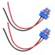 thumbnail image 2 of 2Pcs 9005?2 9005 Double Slot Ceramic Female Connector with Wire Headlight Socket LED Wiring Harness, 2 of 5