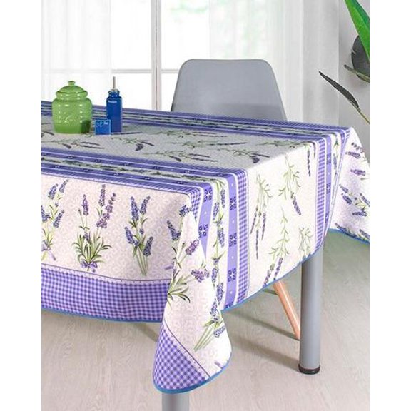 Fleur de Lavande100% Polyester, Stain Resistant Tablecloth 118 x 59 inch