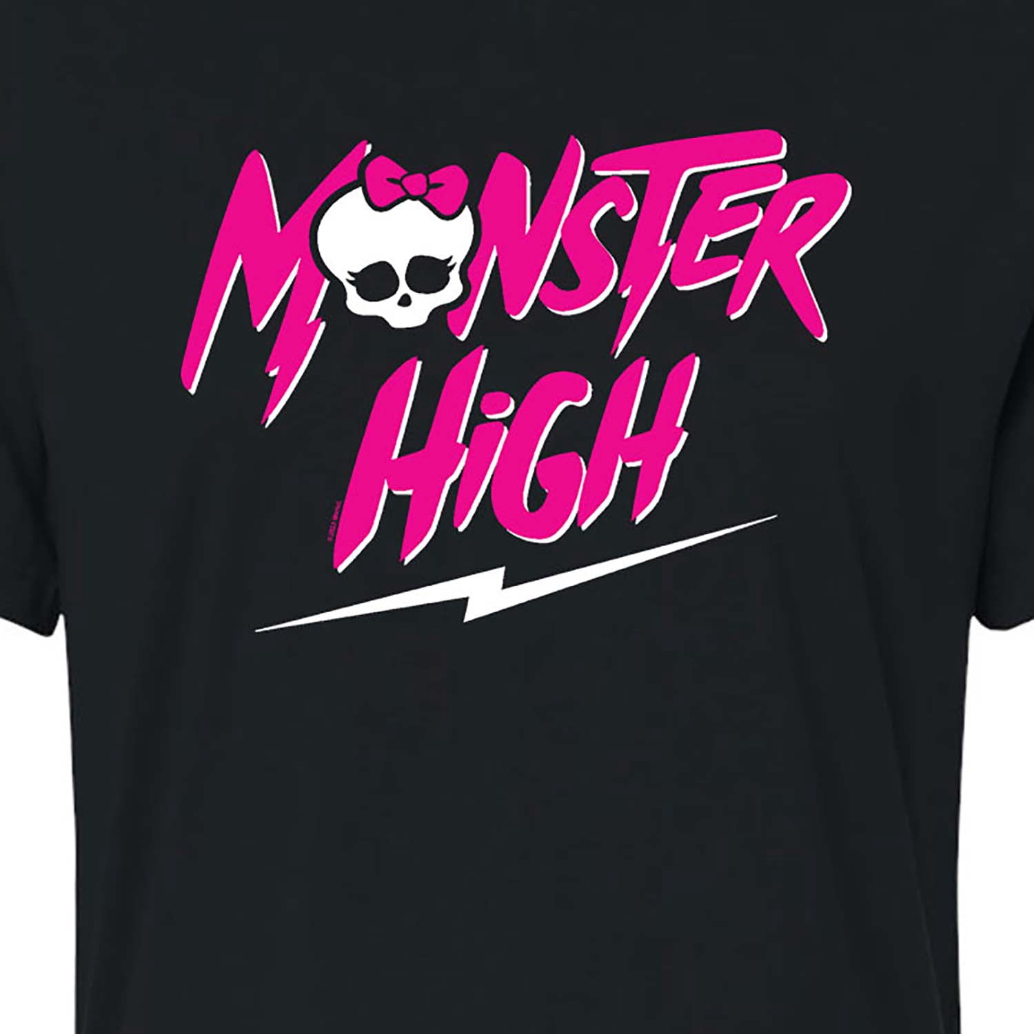 Monster High - Monster High Lightning - Juniors Cropped Cotton Blend T-Shirt
