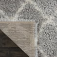 thumbnail image 5 of Nourison Ultra Plush Shag Trellis Grey/Ivory 5' x 7' Area Rug, (5x7), 5 of 9