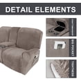 thumbnail image 6 of TOPCHANCES Loveseat Recliner Cover, Couch Slipcover for Double Recliner, 2-Seat Sofa Cover with Center Console Cover, Furniture Protector for Kids Dogs Pets ( Taupe ), 6 of 9