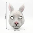 thumbnail image 3 of Full Face Rabbit Prop, Mask for Masquerade Party, Bunny Party Favors, Scary Halloween Mask, 12X7 Inch Solid Black Animal Mask for Adult and Teen Wear for Raves, Photo Booths and, 3 of 4
