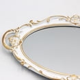 thumbnail image 5 of Vintage Mirror Small Wall Mirror Hanging Mirror 14.5 x 10 inchs Oval White, 5 of 6