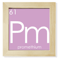 thumbnail image 1 of Quimica elementos lantanidos PROMETHIUM PM período de cuadro Pantalla de escritorio de pared de fotograma cuadrado, 1 of 4